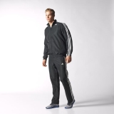 N66q2456 - Adidas 3Stripes Basic Track Suit Black - Men - Clothing